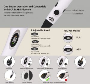 Buy DIKALE DKL-07A 3D printing pen in Australia - modes