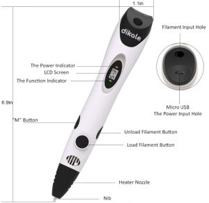 Buy DIKALE DKL-07A 3D printing pen in Australia - features