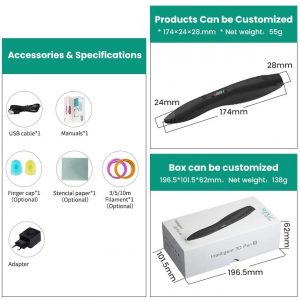 SUNLU SL-300plus 3D printing pen package