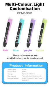 QY801L 3D printing pen - range